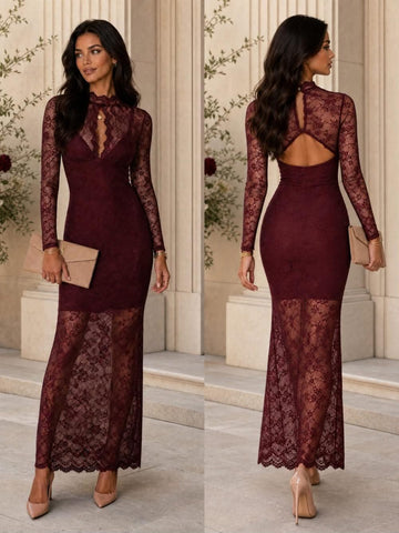 Cellia dress Bordeaux   - 26671