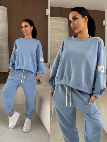 Eddel 2-PIECES SWEAT sæt Blue