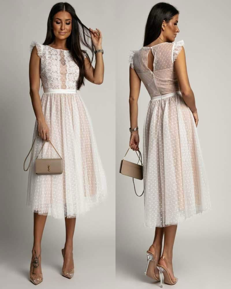 Mikala dress white   -20320