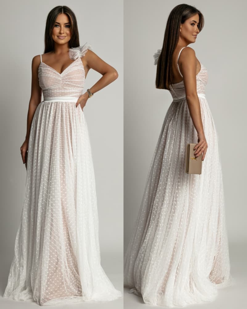 Likie dress white   -23657