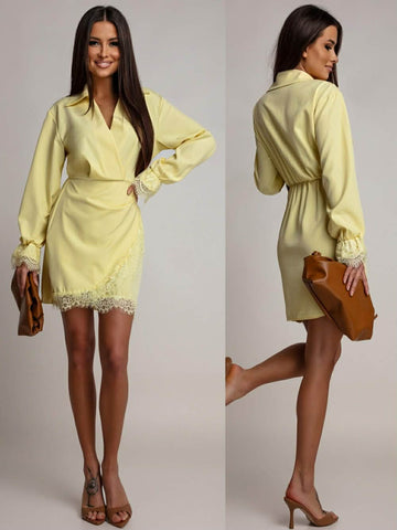 Ronjah Lace dress yellow - KR45711