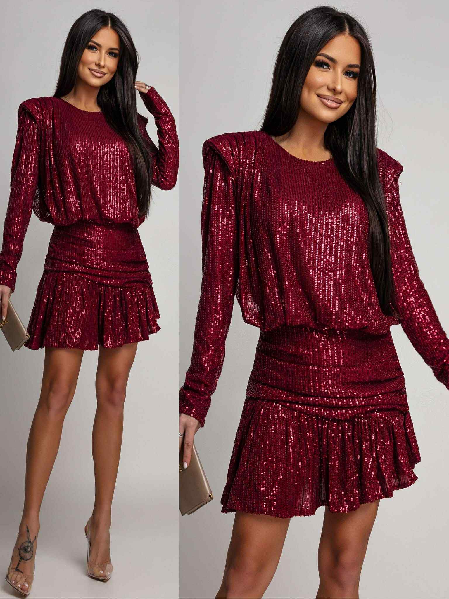 Emelie sequin dress Bordeaux  - PS9332