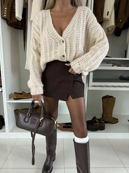 Trendi cardigan beige  - 388145