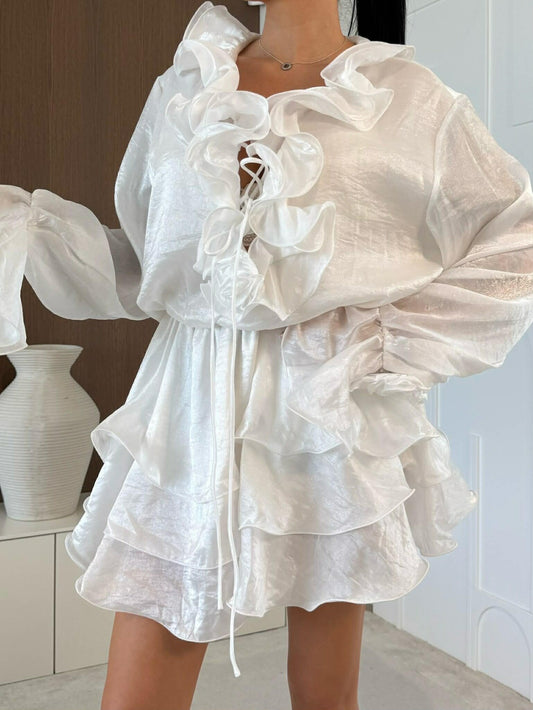 Milckie dress White    -W34943
