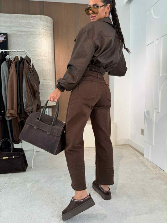 Lavra jeans Brown - W3276