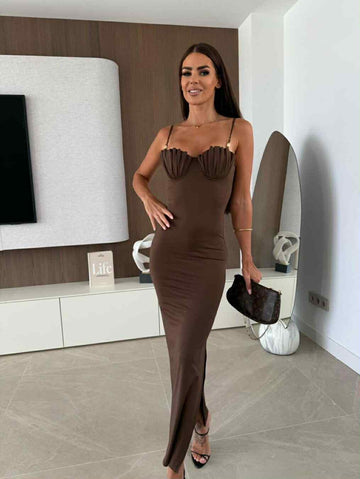 Musling dress Brown