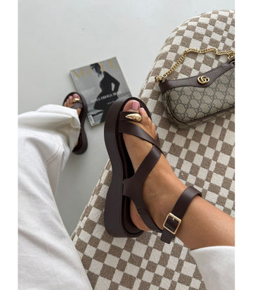 Morine sandal brun - LX9624