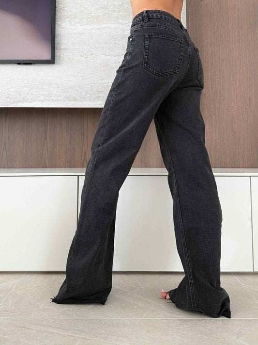 Afrida wide jeans Black  - W3392
