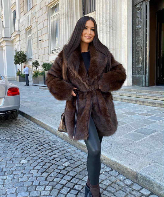 Gavil fur jacket brown CV2198