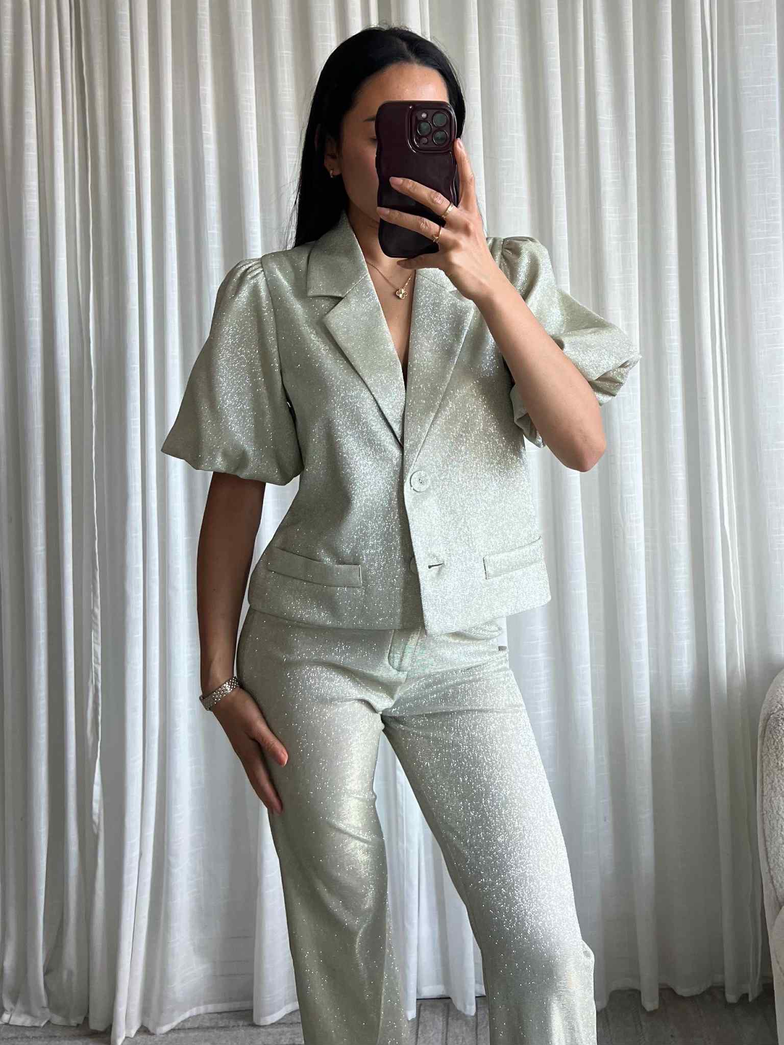 Rachael short blazer cream  - EP19601