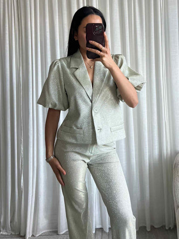 Rachael short blazer cream  - EP19601