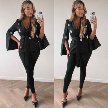 Fuzze simili blazer Black - V10359