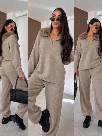 Gettie sweat sæt khaki - TU733AB