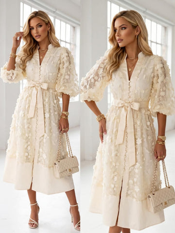 Polima lux dress beige - U31603
