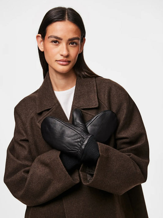 Pcnellie NEW LEATHER MITTENS NOOS