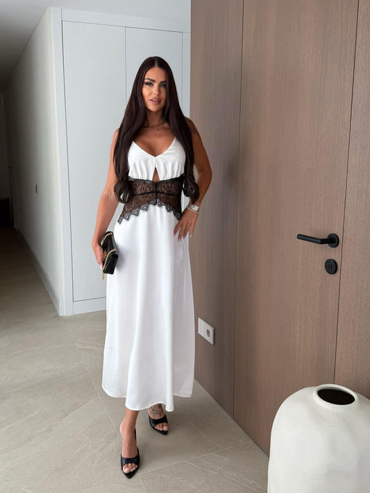 Blany lace dress ecru - U30522