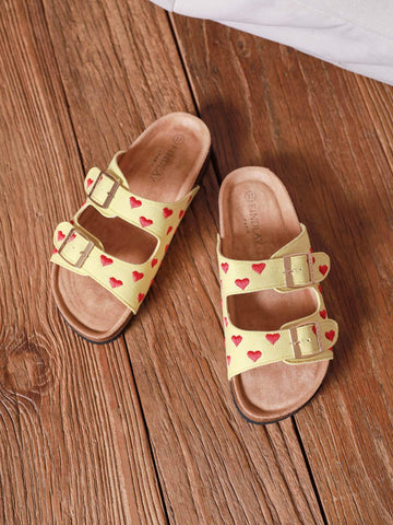 Alola Heart slippers yellow