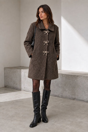 Pinka teddy jacket brown