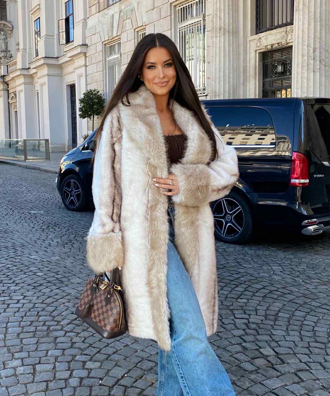 Delta fur jacket Beige - BY3011