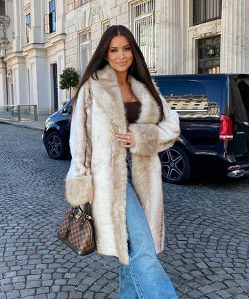 Delta fur jacket Beige - BY3011