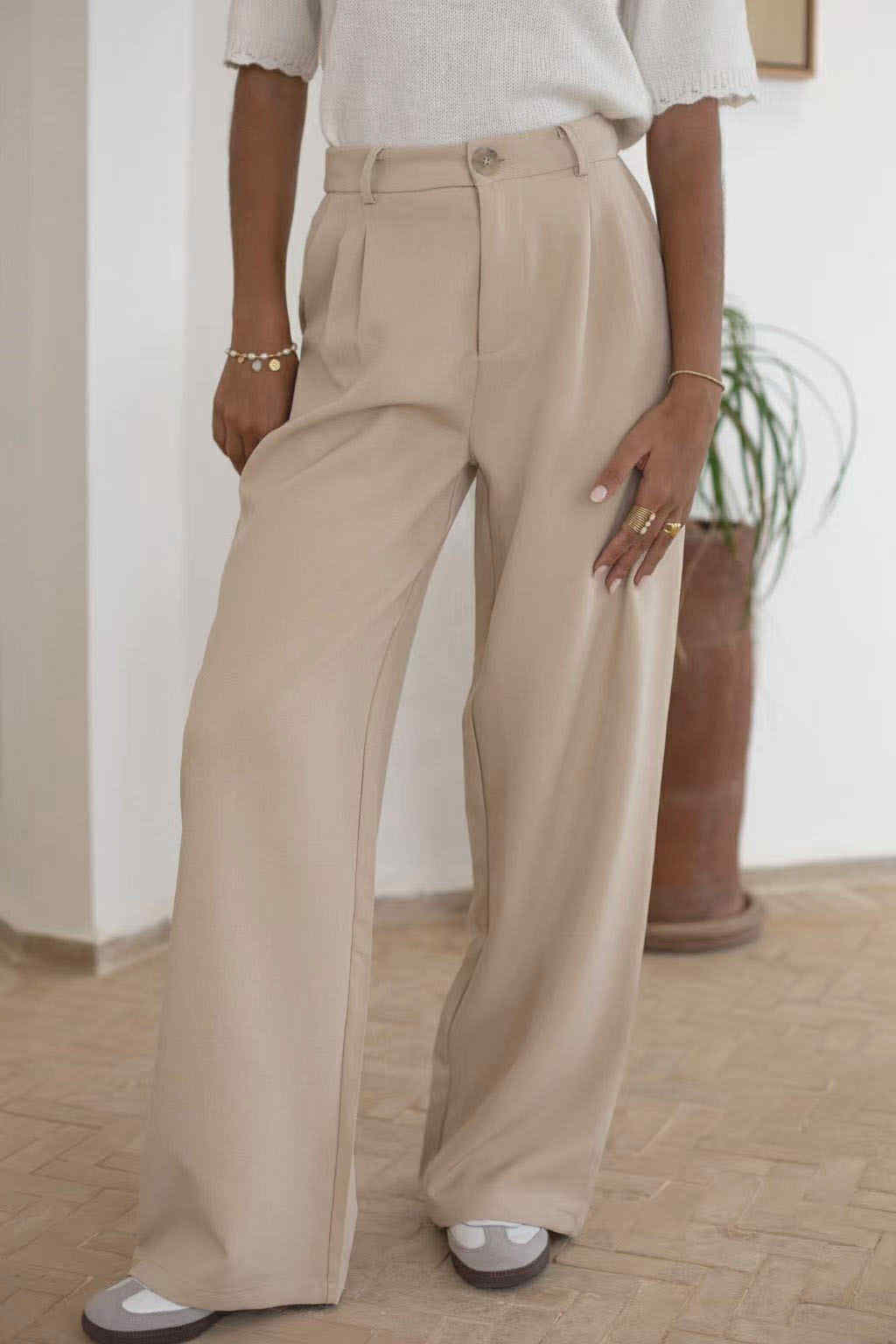 Debbah pants beige  - 7140-2