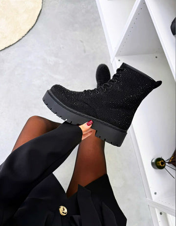 More Stone boots Black - HB-280