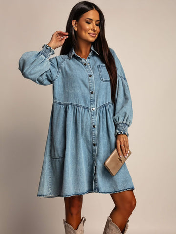 Seesee heart denim dress F321