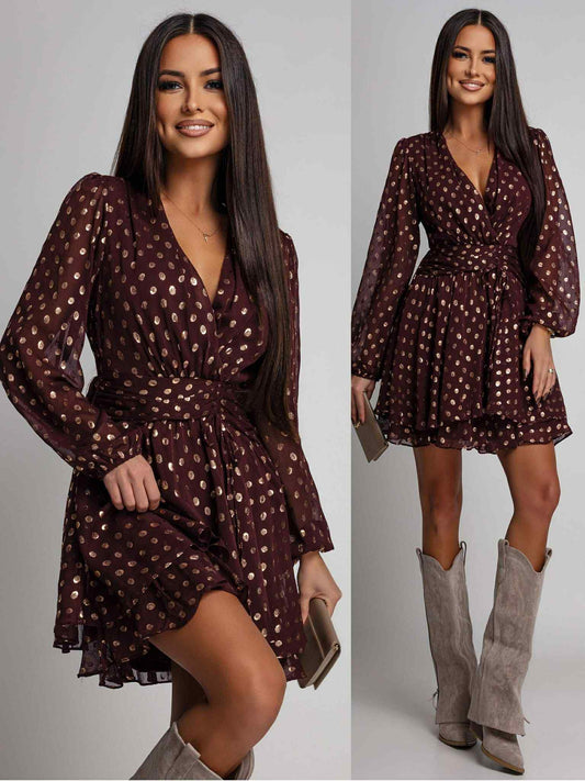 Lorain dress Brown  - 8936