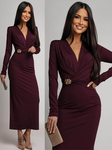 Lenova dress Bordeaux - C44029