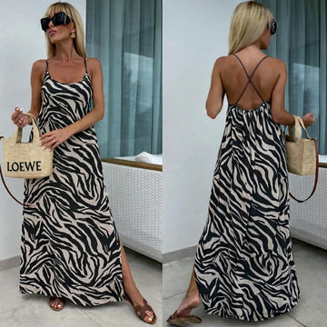 Lunnah dress zebra     -