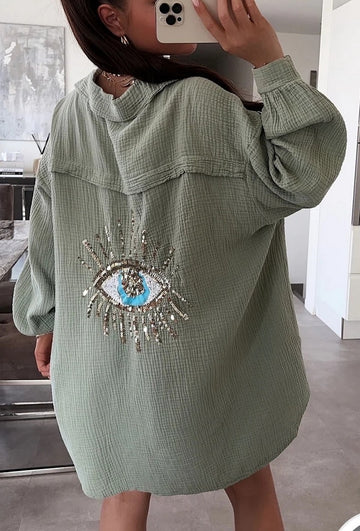 Ebba shirt army -6622