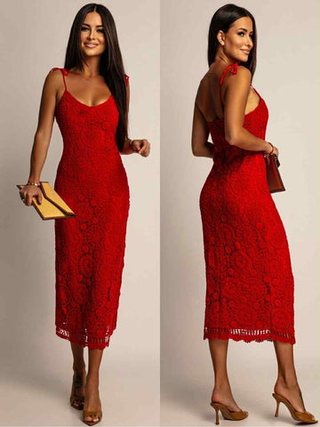 Sephora lace dress red - ps9088s