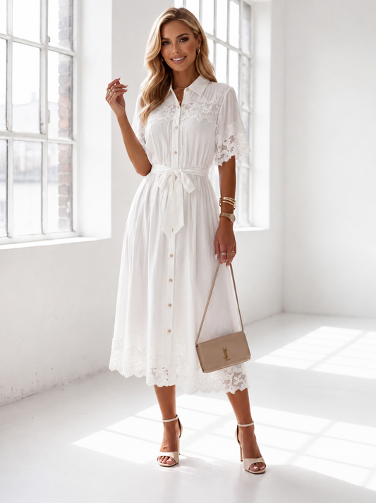 Nelane dress white  556