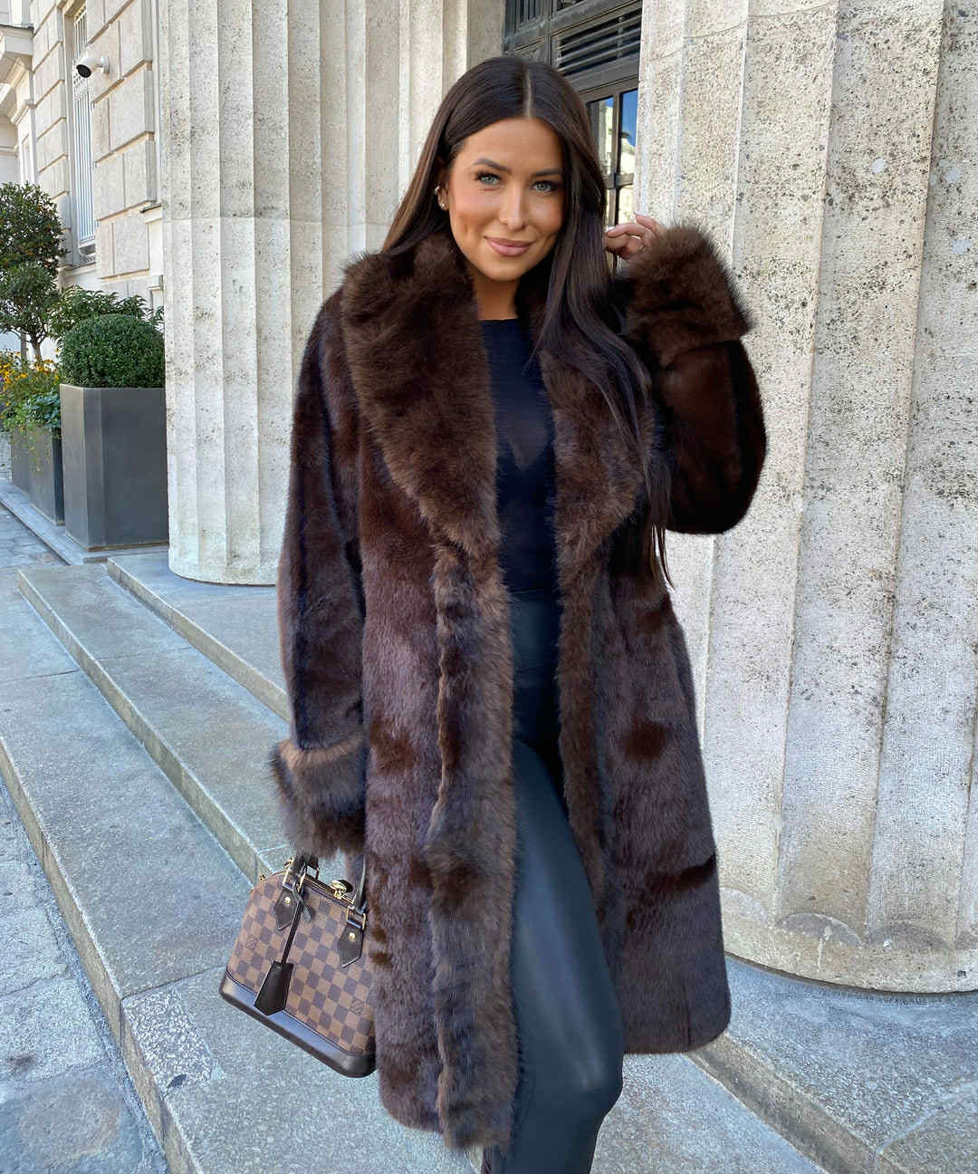 Delta fur jacket Brown - BY3011