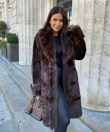 Delta fur jacket Brown - BY3011
