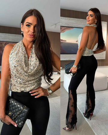 Blondie sequin top silver - 23490