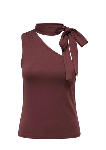 JDYMATI ONE SHOULDER SCARF TOP JRS EXP wine 556
