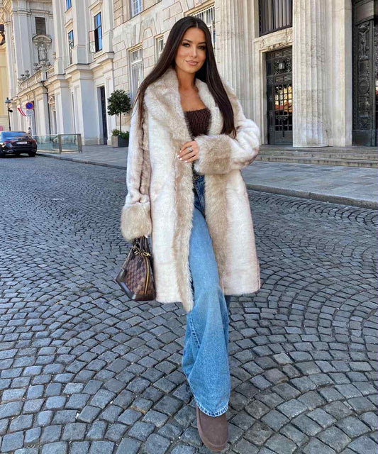 Delta fur jacket Beige - BY3011