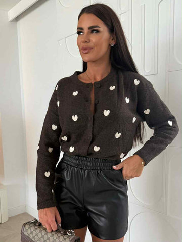 Janet Heart sweat Marron - AM710