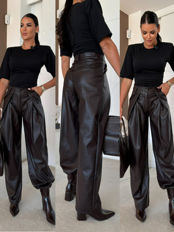 Cassia pants - M823- choko
