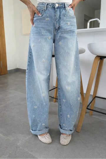 Amarine simili baggy jeans - W3956