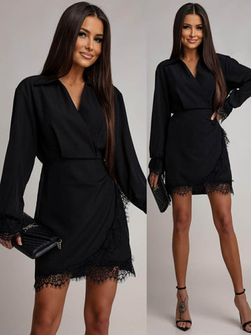 Ronjah Lace dress black  - KR45711