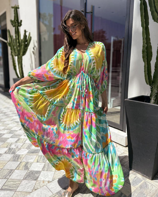 Tifanni multi viskose dress -2588-2