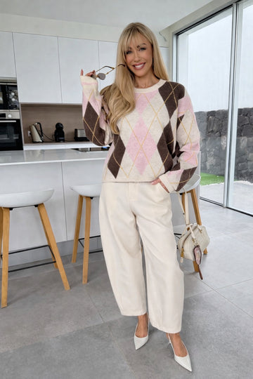 Ashia sweat beige/coffie - YP1929(DP)