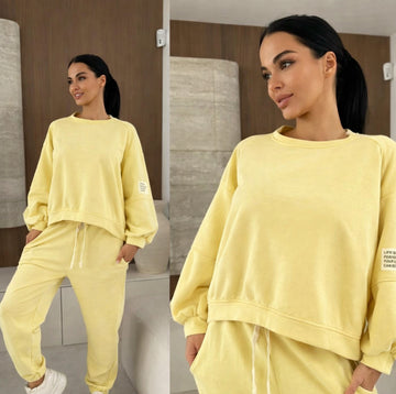 Eddel 2-PIECES SWEAT sæt yellow
