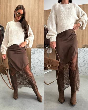 Libby skirt Taupe -9260