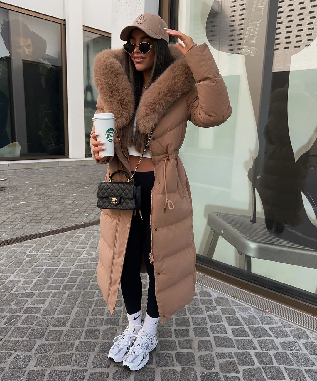 Galina winter jacket camel -FC7583