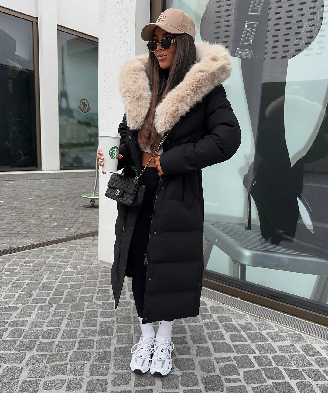 Galina winter jacket black/beige -FC7583