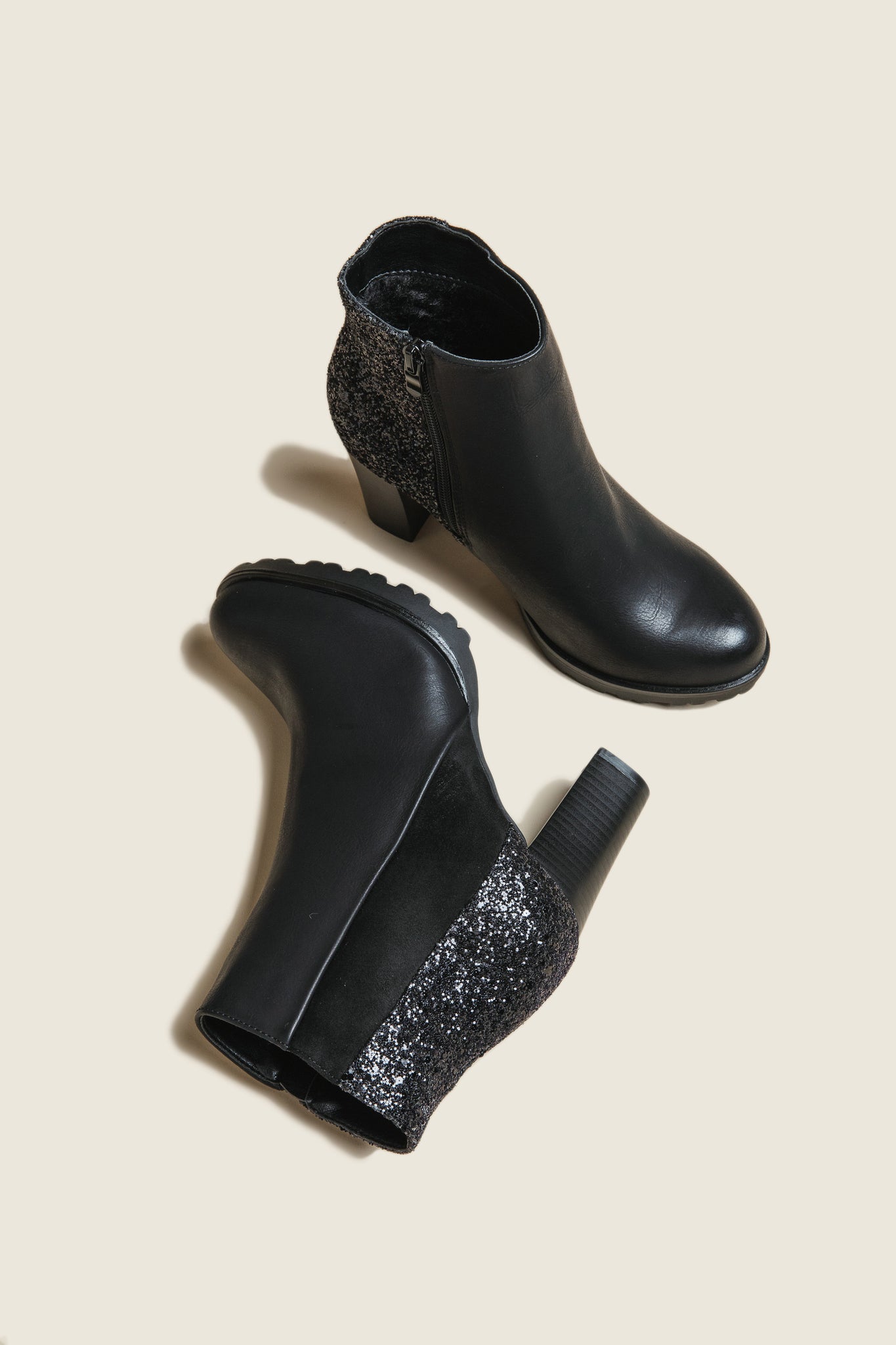 Olina glitter boots black -M661