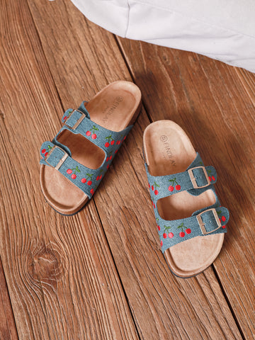 Alola Cherry slippers blue